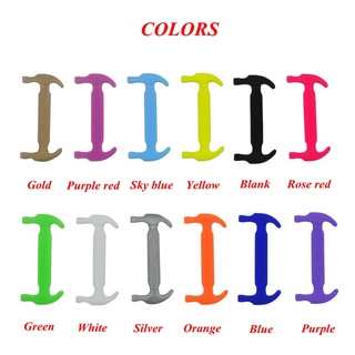 Set 12 Dây Giày Silicone Đàn Hồi Nhiều Màu Sắc Không Cần Buộc Tiện Lợi
