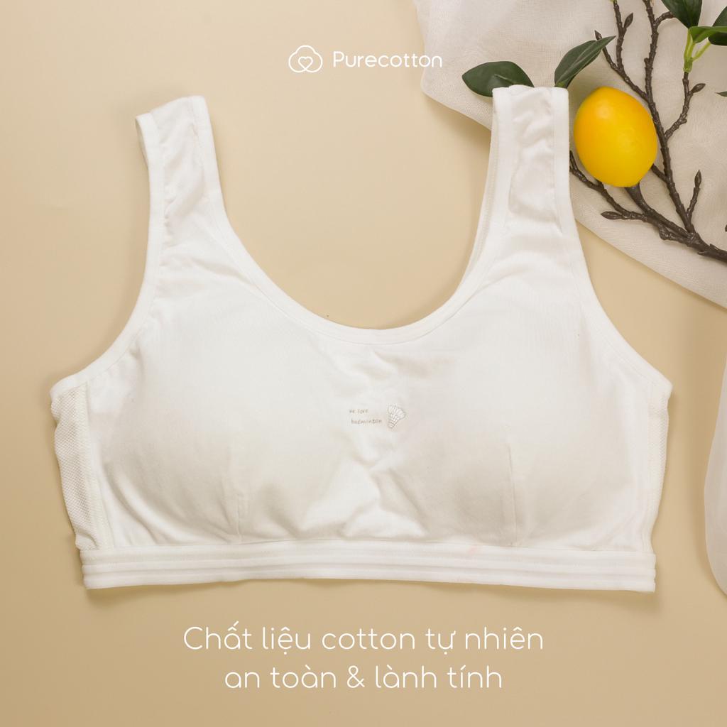 Ảnh Áo lót học sinh Purecotton cho bé gái mới lớn chất liệu cotton kiểu dáng chui đầu - đệm mỏng PC010 3