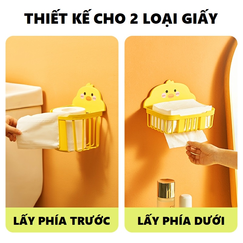 Giỏ Đựng Giấy Vệ Sinh Dán Tường, Kệ Để Giấy Vệ Sinh Phòng Tắm Tiện Lợi