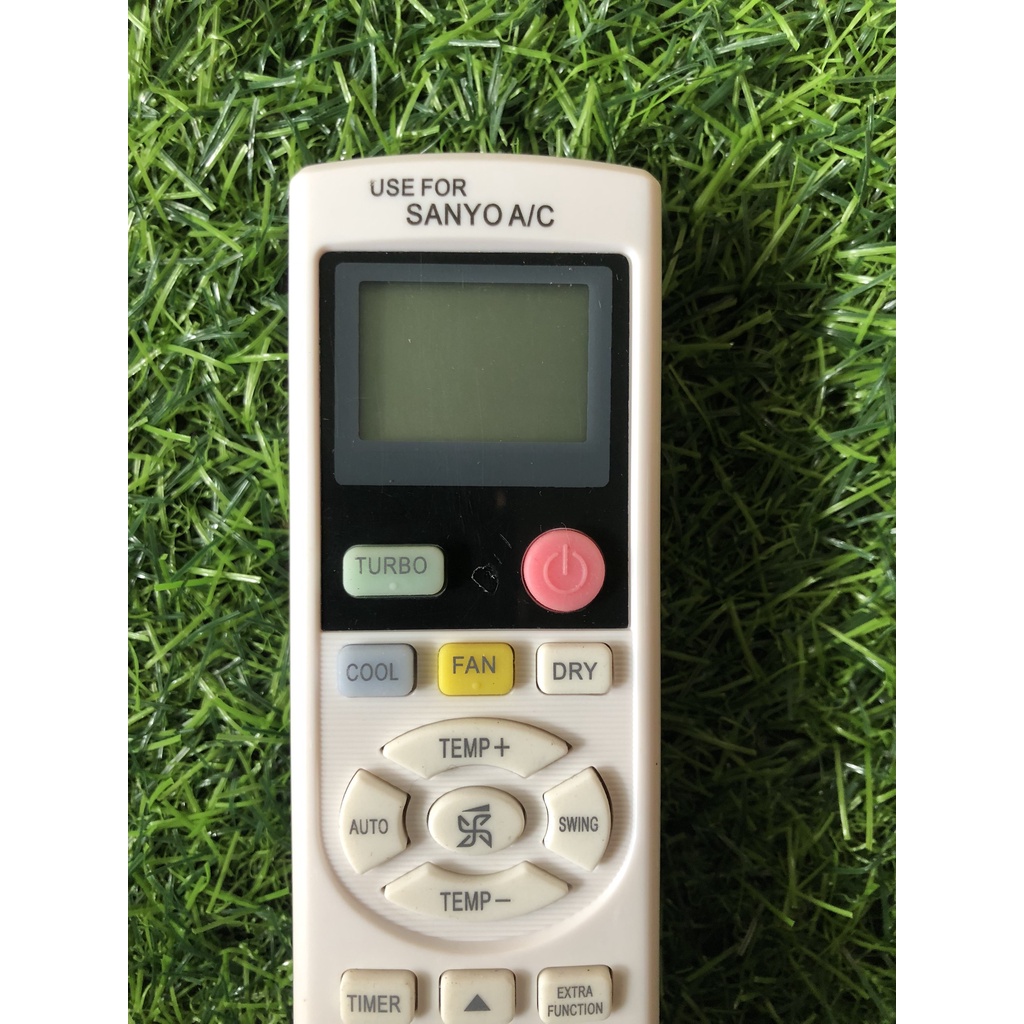 Điều khiển điều hòa SANYO nút hồng và nút TURBO loại tốt thay thế cho khiển zin theo máy  -Tặng kèm pin