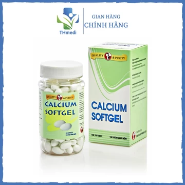 CALCIUM softgel (100 viên) - Viên uống bổ sung canxi và vitamin D3, DHA bổ sung phát triển, cải thiện chiều cao