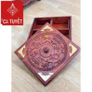 Khay Đựng Bánh Kẹo Gỗ Hương Cao Cấp (K)