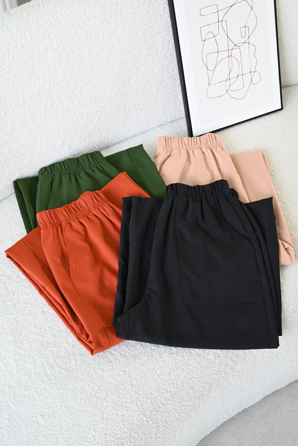 Mô tả Quần dài ống rộng lưng thun nữ MARC FASHION dáng suông lưng cao hack dáng không nhăn mềm mịn mát CBMH082022 - 8