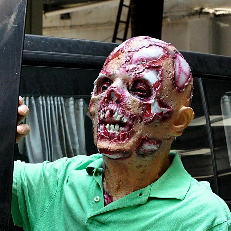 Mặt nạ Zombie Halloween Người lớn Cao su đẫm máu Đáng sợ Cực kỳ ghê tởm Mặt nạ kinh dị toàn mặt