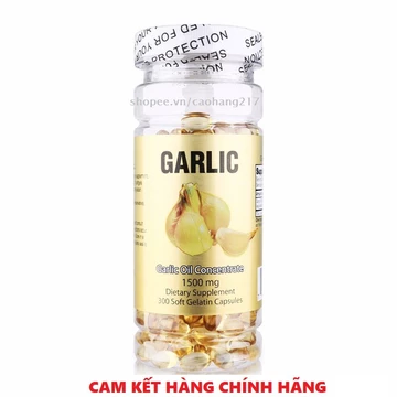 Tinh dầu tỏi không mùi Garlic Oil Concentrate NuHealth Mỹ lọ 300 viên tăng cường đề kháng, cam kết chính hãng