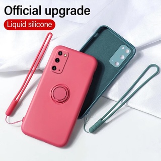 Ốp Điện Thoại Silicon Dẻo Kèm Giá Đỡ Nhẫn Từ Tính Chống Sốc Cho Xiaomi Poco X3 M3 F2 Pro NFC