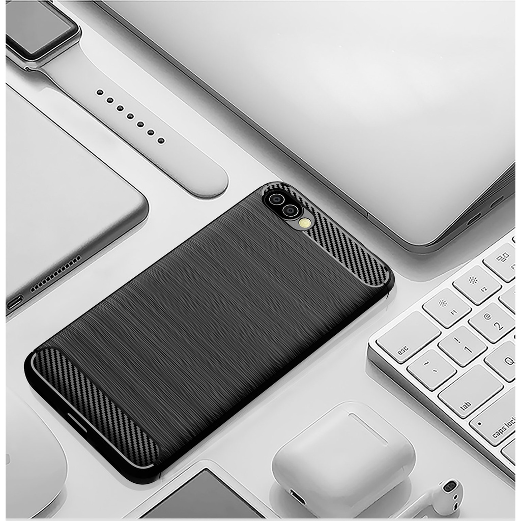 Sọc chải sợi Carbon ASUS ZenFone 4 Max Plus ZE554KL ZC554KL Vỏ điện thoại tpu silicon mềm Vỏ bảo vệ chống sốc
