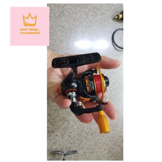 Tốt Nhất Kích Thước Nhỏ GT500 SU800 Mini Spinning Reel Mesin Pancing Metal Reel Siêu Nhẹ Siêu Nhẹ Quay Cuộn udang body Gear Metal