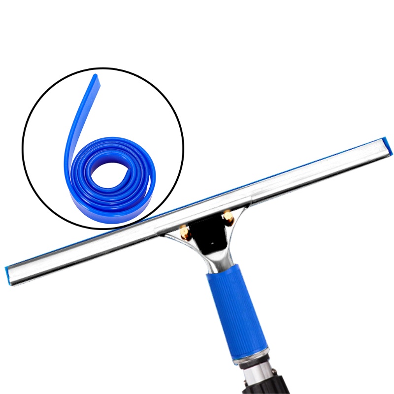 Redbaiaa1 Cao Su Làm Sạch Cửa Sổ Tiện Ích Một Phần Squeegee Tắm Bụi Cửa Sổ Squeegee Refills Thay Thế Squeegee 2 Col