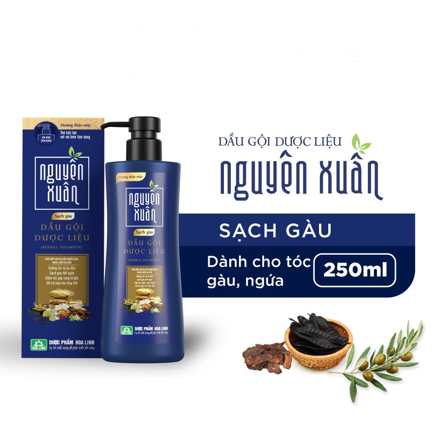 Ảnh Dầu gội dược liệu Nguyên Xuân dành cho da đầu gàu, dưỡng tóc mềm mượt NX6 3