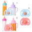 VVDZA Magic Chai sữa búp bê 18 inch Phụ kiện búp bê dễ thương Chai nước ép
