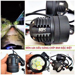 Đèn Trợ Sáng Xe Máy L6X BMI Siêu Sáng Siêu Gom Lắp Các Xe Hàng Cao Cấp Loại Tốt