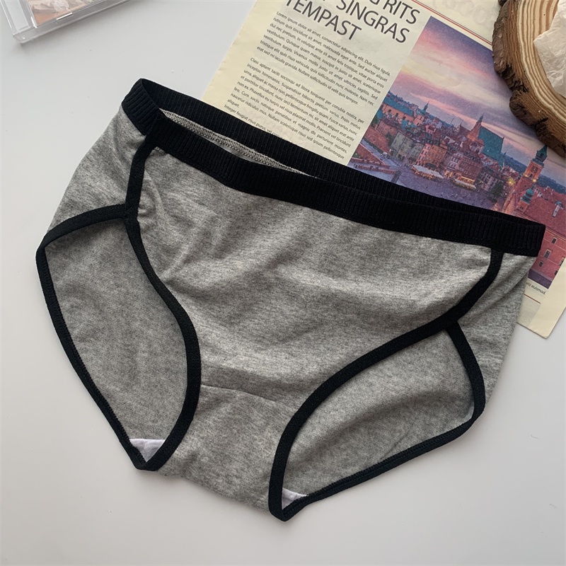 Quần Lót Cotton Không Đường May Kháng Khuẩn Màu Sắc Tương Phản Chất Lượng Cao Cho Nữ