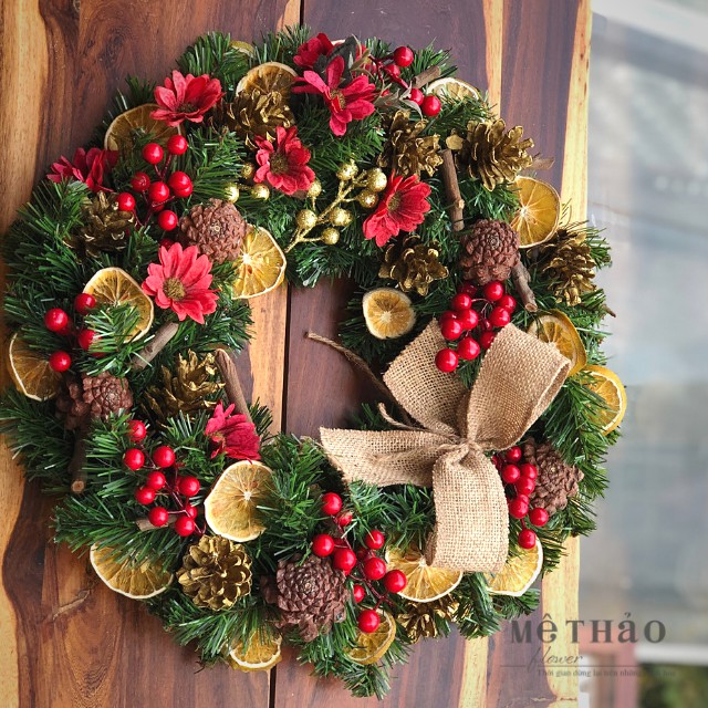 Giá Tại Xưởng) Vòng Nguyệt Quế Noel Trang Trí Giáng Sinh, Decor ...