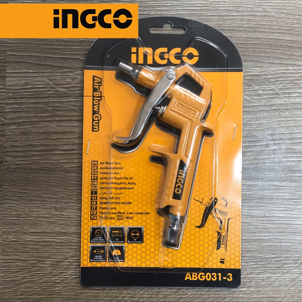 Ảnh Đầu súng thổi khí nén máy hơi INGCO đầu vòi ngắn 16mm ABG031-3 | đầu vòi dài 80mm ABG081-3 4