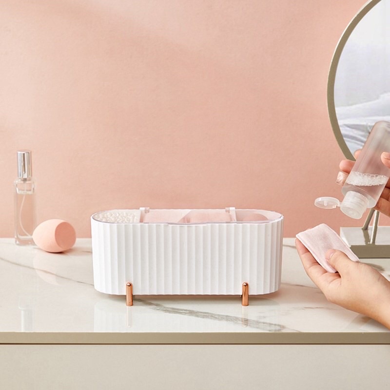 Hộp đựng bông tẩy trang chia ngăn tiện dụng