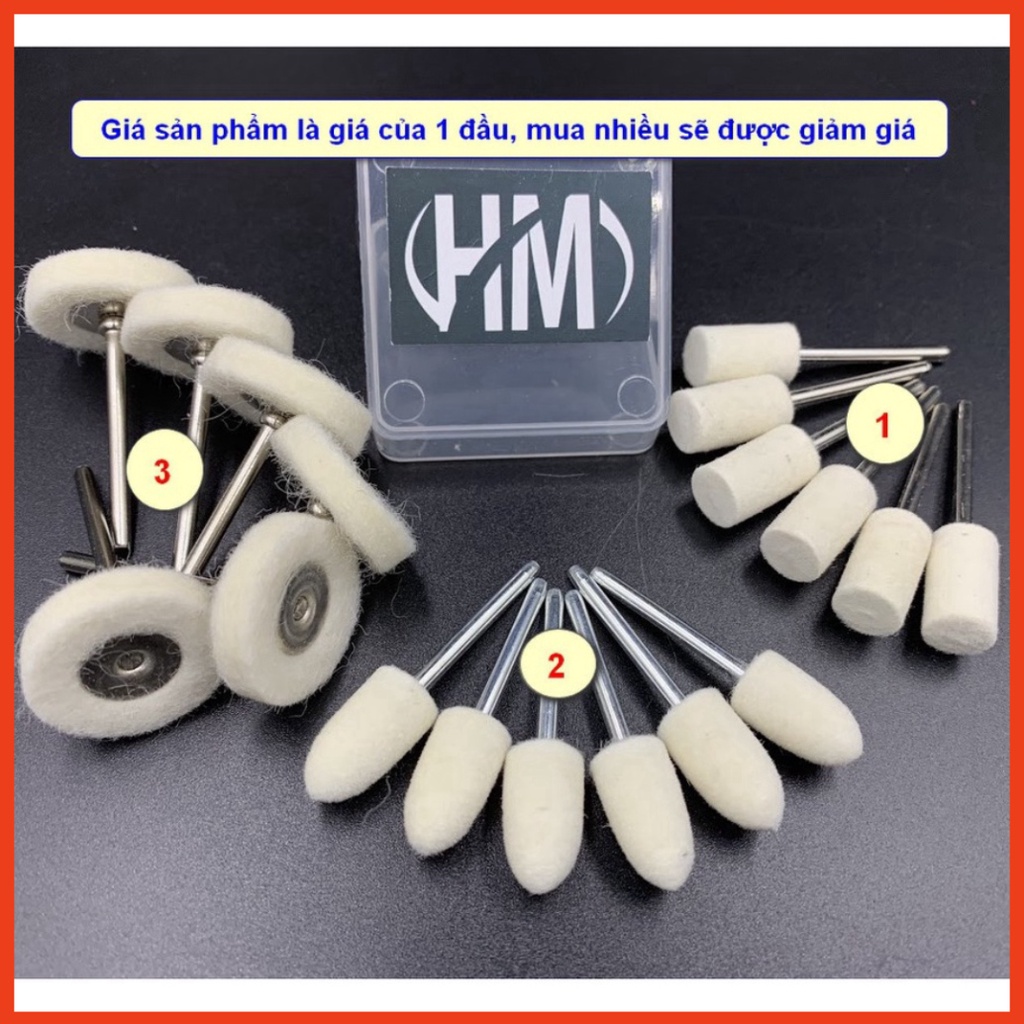 Đầu bông đánh bóng viền, tẩy keo màn hình điện thoại trục 3.0mm