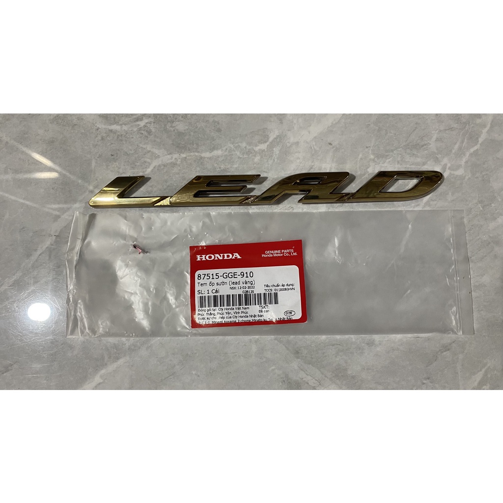 Tem chữ LEAD cũ (màu vàng). 87515GGE910 | Shopee Việt Nam