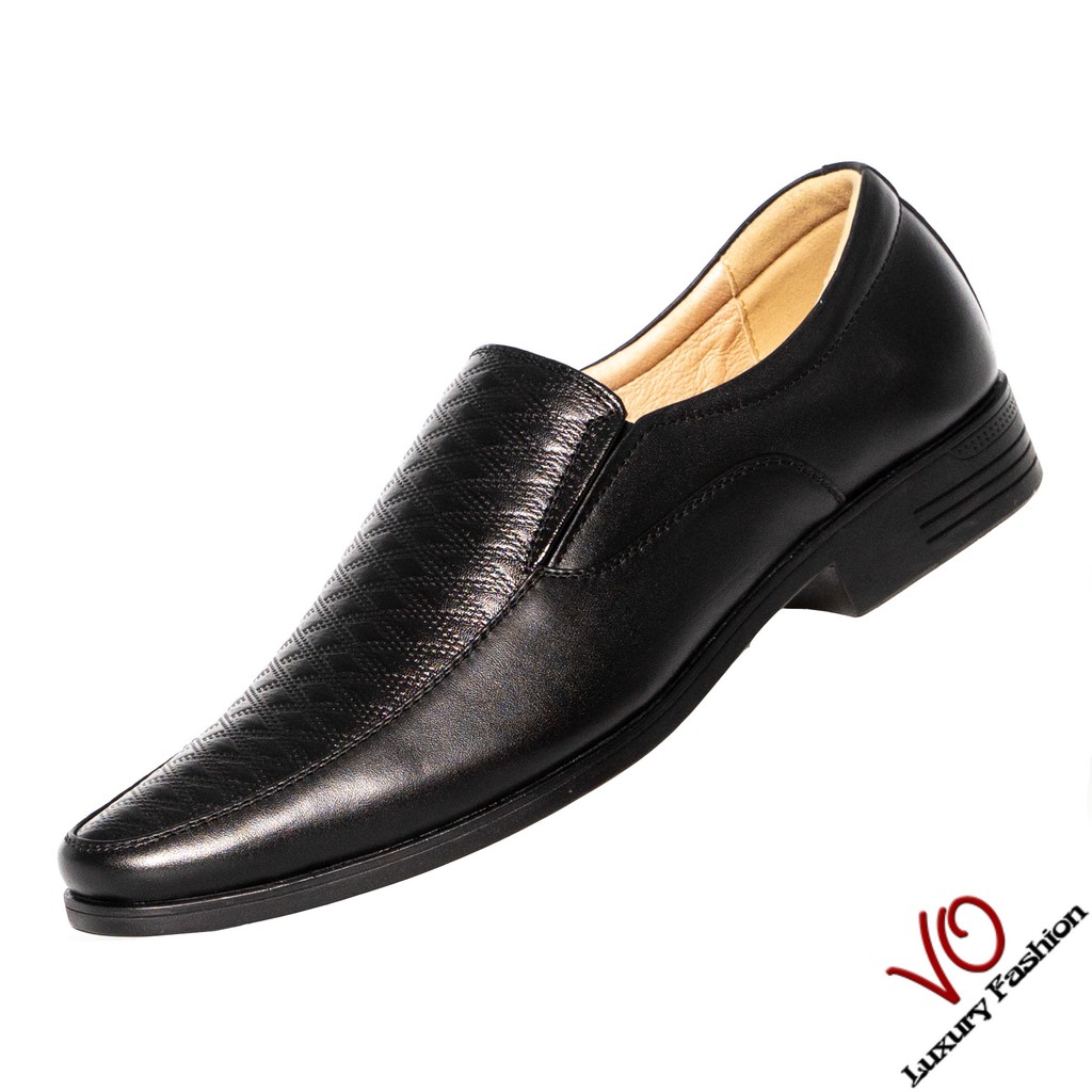 Ảnh Giày tây da bò thật màu đen thanh lịch VO Shoes_9931 1