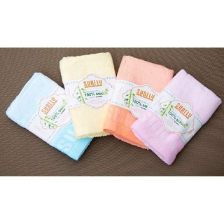 Khăn mặt SUNFLY cao cấp sợi tre Bamboo, mềm mại, thấm hút tốt