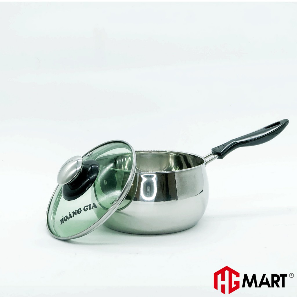 Ảnh Nồi nấu cháo bột cho bé inox 304 1 đáy bếp từ nắp kính thương hiệu Hoàng Gia [Bảo Hành 12 Tháng] 3