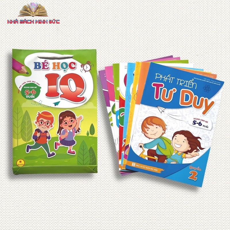 Sách - Bé học IQ (Túi 8 cuốn dành cho trẻ 5 - 6 tuổi)