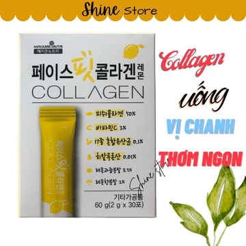 Collagen vitamine C uống Hàn quốc bột uống collagen Face Fit đẹp da Colagen kết hợp Vitamin C tăng hiệu quả khỏe đẹp