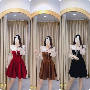 Váy Nhung phối Bèo Xinh và Sang