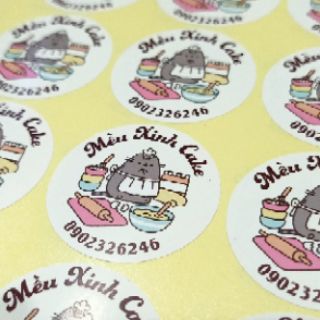 In tem nhãn decal dán theo yêu cầu - in sticker - in logo- miễn phí thiết kế - ColorBoom