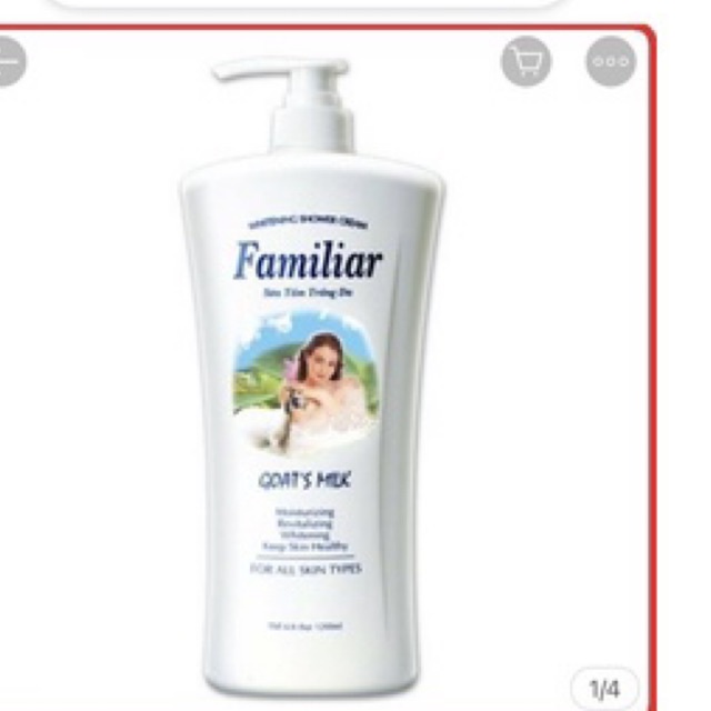 Sữa Tắm Trắng Da Familiar Tinh Chất Sữa Dê chai 1l