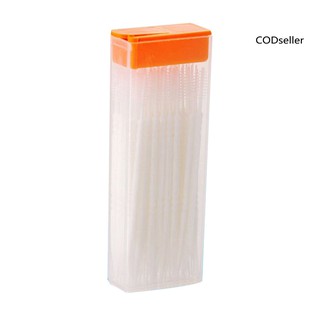 [Hàng mới về] Hộp 120 tăm xỉa răng hai đầu bằng nhựa chăm sóc răng miệng tiện lợi