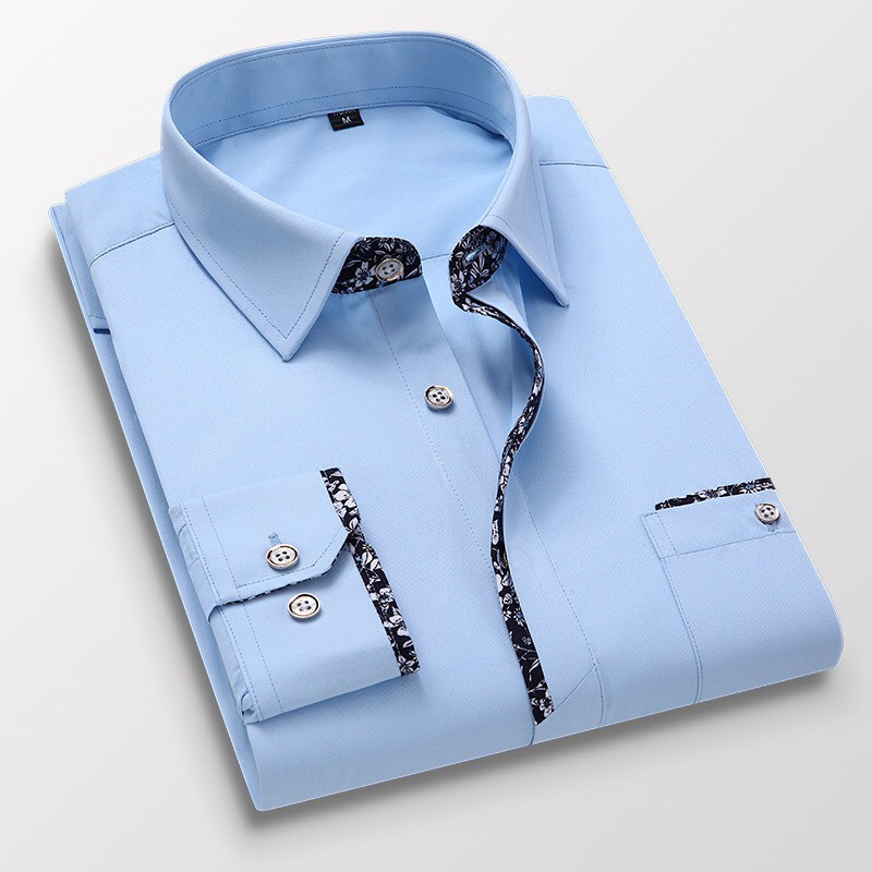 6-màu nam áo sơ mi dài tay xu hướng châu âu trang trọng / giản dị áo sơ mi công sở cotton
