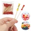 WOODNEST 100 Chiếc Thanh Trái Cây Tiệc Cưới Cung Cấp Salad Sandwich Tăm Cupcake Trái Cây Nĩa Salad Rau Que Thực Phẩm Trái Cây Cocktail Trang Trí