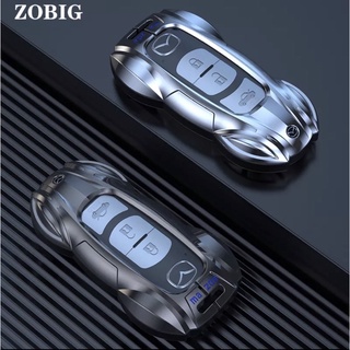Vỏ ốp khoá smart keys  Mazda 3 - 6 - CX5 - CX8 chất liệu hợp kim cao cấp khắc CNC