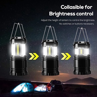 Bộ 2 đèn cắm trại LED mini gấp gọn, treo được, siêu sáng, cầm tay, kèm lồng