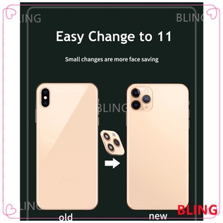 Miếng dán ống kính máy ảnh giả IPhone11 Thích hợp cho IPhone X XS Max để thay đổi ống kính máy ảnh kim loại 11 Pro Max trong vài giây