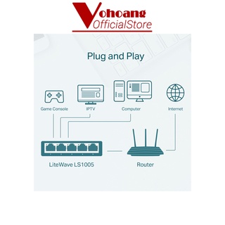 Bộ chia mạng Switch 5 cổng TP-Link LS1005 10/100Mbps Bảo hành 2 năm - Hàng Chính Hãng