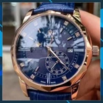 Đồng hồ Nam máy nhật, mẫu 3 kim mặt số đính đá, mặt xanh viền vàng,dòng cơ Automatic size 40mm , Đồng hồ thật giá trị th — ảnh 1