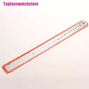Thước kẻ hai mặt 30cm bằng kim loại thép không gỉ
