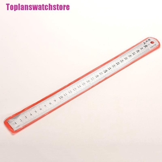 Thước kẻ hai mặt 30cm bằng kim loại thép không gỉ