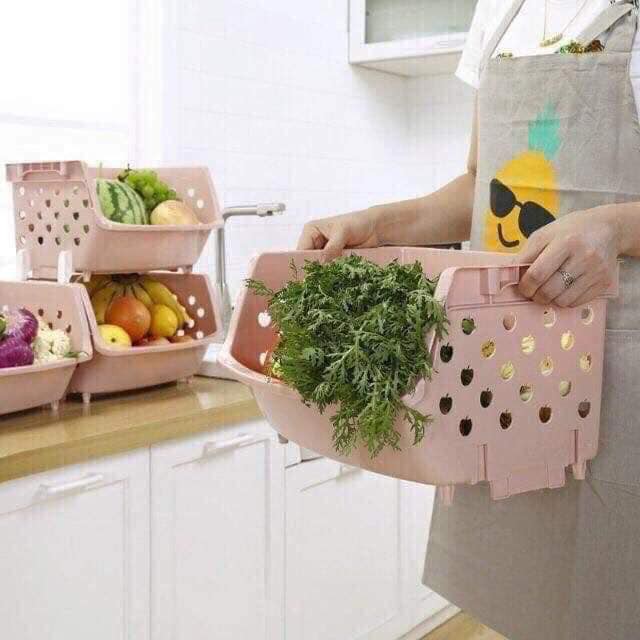 Kệ rổ nhựa để đồ 4 tầng | Shopee Việt Nam