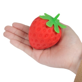 Cli Bọt Biển Dâu TPR Đồ Chơi Trái Cây Mềm Lỗ Thông Hơi Đồ Chơi Fidget Siêu Thị Hiển Thị Đạo Cụ