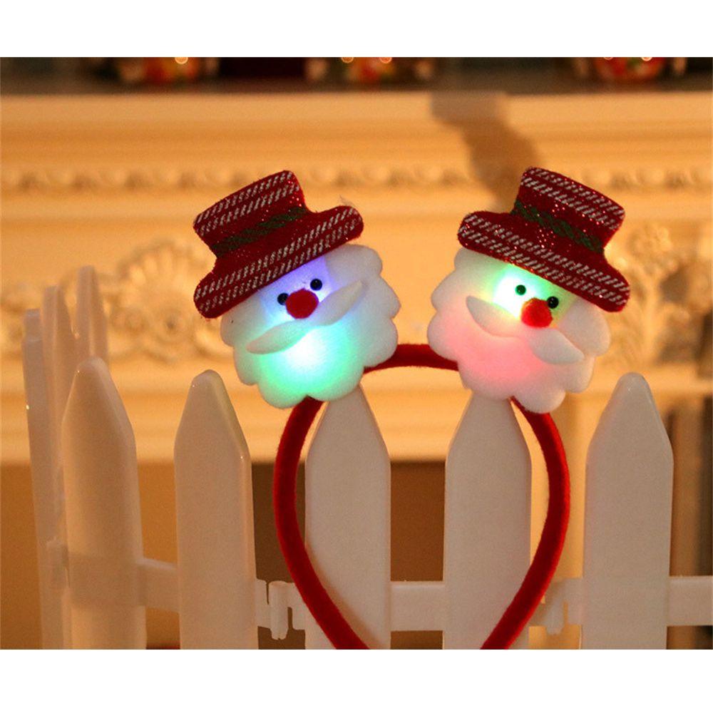 YMIFI Băng Đô Ông Già Noel và Người Tuyết Có Đèn LED - Quà Tặng Giáng Sinh