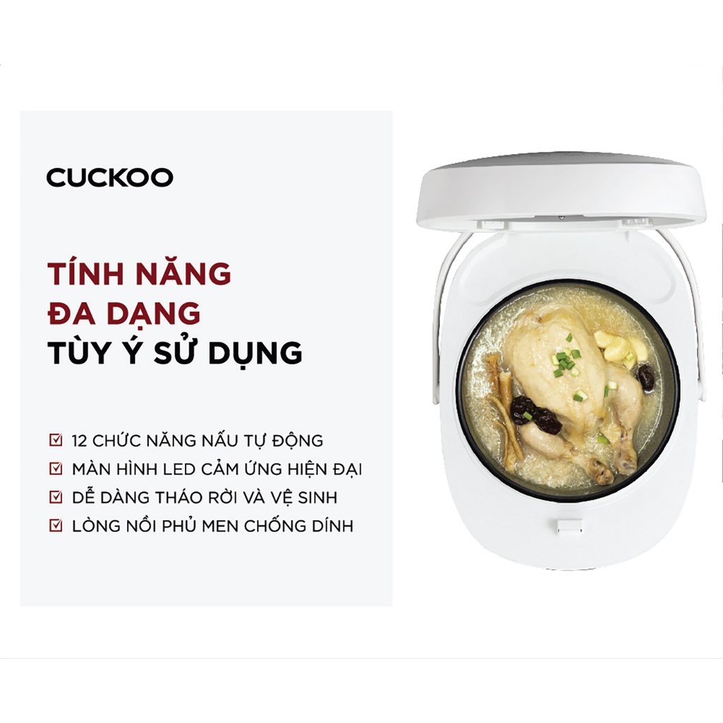 Ảnh Nồi cơm điện tử Cuckoo 1.08L CR-0690F nhiều chế độ nấu,- Bảo hành 2 năm 2