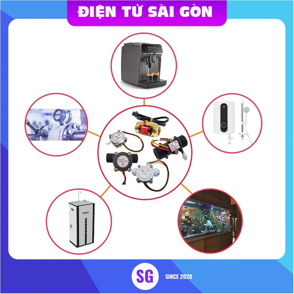 Cảm biến lưu lượng nước máy pha chế YF-S402B | YF-S401 | YF-S201 | DN15 ...