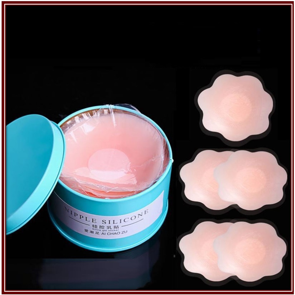 Hộp dán ngực Silicon 5 cặp, miếng dán nhũ hoa che đầu ti HDN01 [95's House]