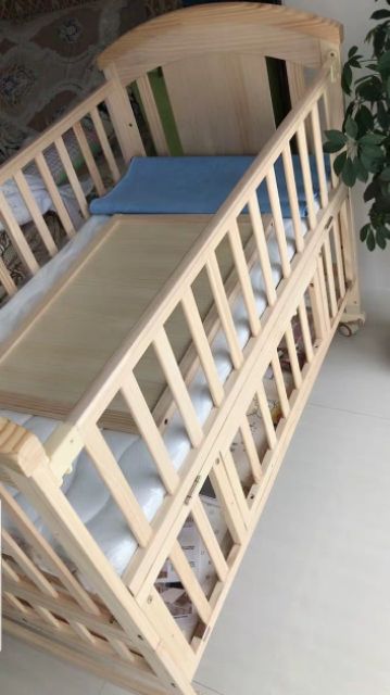 GIƯỜNG CŨI GỖ ĐA NĂNG  AiLiQi  KÈM ĐỆM  QUÂY MÀN