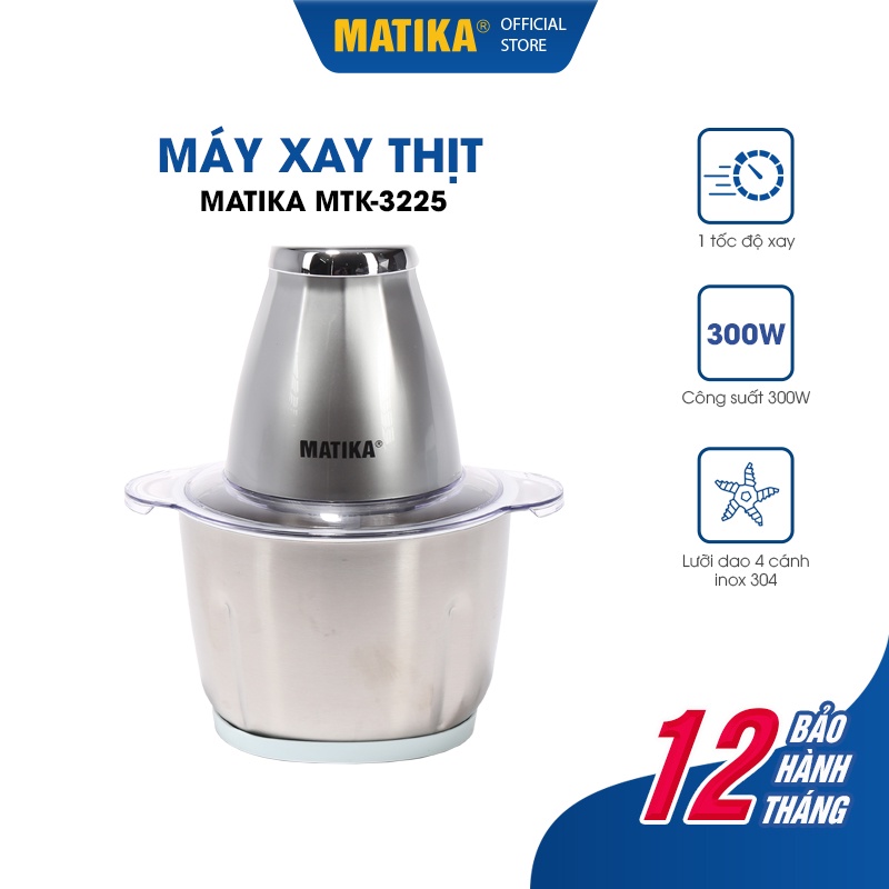 Máy Xay Thịt MATIKA 2L Cối Inox MTK-3225