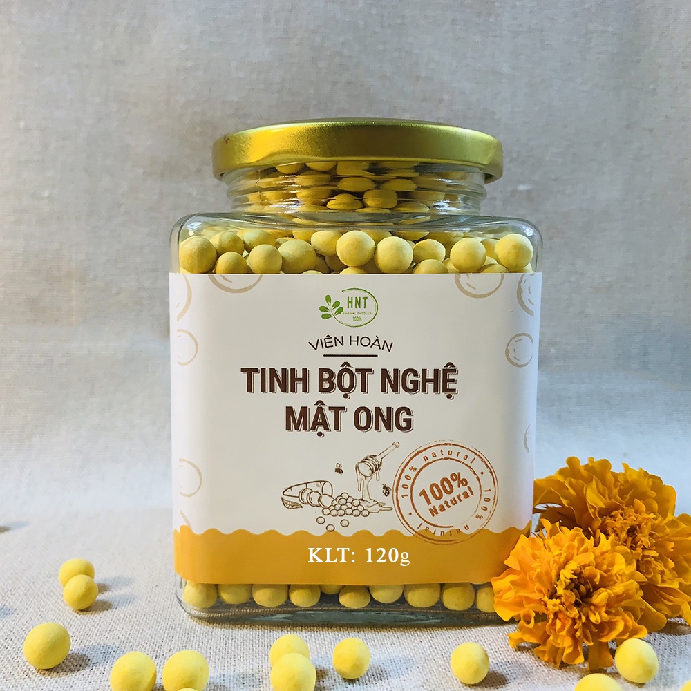 Ảnh Viên tinh bột nghệ mật ong nguyên chất| tự nhiên, hữu cơ| tốt cho, dạ dày, phụ nữ sau sinh| HNT NATURAL PRODUCT VTBN120 3