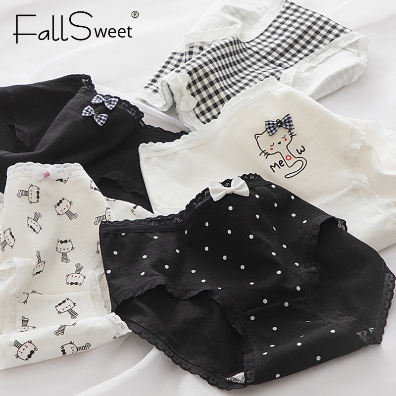 Quần lót Fallsweet bằng cotton đơn giản dễ thương dành cho nữ